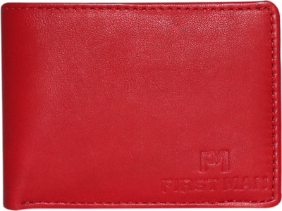 

First Man Men Red Genuine Leather Wallet(3 Card Slots)