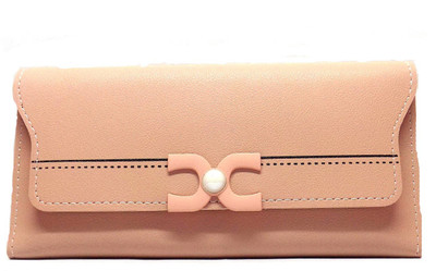 

AMBROSIA Women Pink Artificial Leather Wallet(10 Card Slots), Peach pink