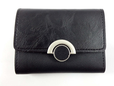 

SB Women Black Artificial Leather Wallet(4 Card Slots)