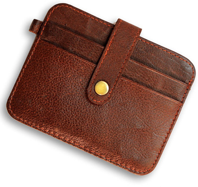 

FOSSO Men Brown Artificial Leather Card Holder(4 Card Slots)