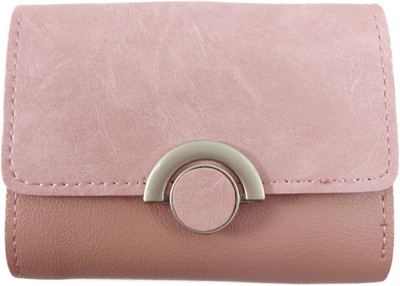 

SB Women Pink Artificial Leather Wallet(4 Card Slots)
