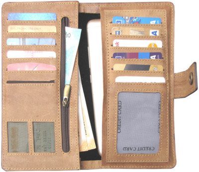 

ABYS Genuine Leather 10 Card Holder(Set of 1, Tan)