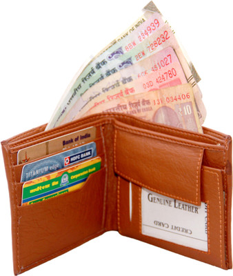 

DN ENTERPRISES Men Brown Genuine Leather Wallet(6 Card Slots)