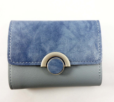 

SB Women Blue Artificial Leather Wallet(4 Card Slots)