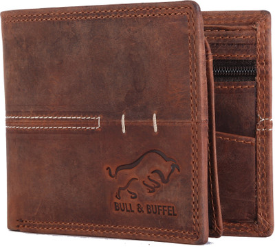 

BULL & BUFFEL Men Brown Genuine Leather Wallet(4 Card Slots), Brown-05
