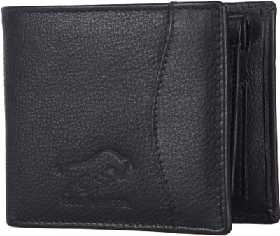 

BULL & BUFFEL Men Black Genuine Leather Wallet(8 Card Slots), Black-04