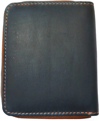 

Delma Boys Brown Genuine Leather Wallet(10 Card Slots), Blue