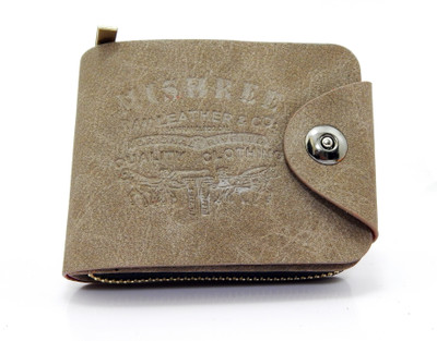 

Teenage Men Brown Artificial Leather Wallet(9 Card Slots)