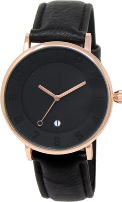

shunya Men 's Business Retro Design Leather Round Band Watch - For Men & Women Watch - For Men