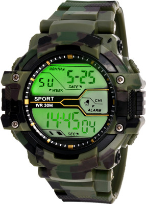 

Hala Abx1017-Gents Green Solitary Affrican Army Pattern Watch - For Men
