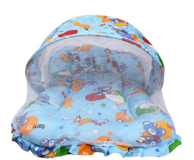 

SATNAM GLOBAL SGSB-01DLXBlue Baby Bed Teddy(Fabric, Blue)