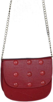 

Dazy Fashions PU Leather Sling Bag / Side Bag For Women And Girls ( pink ) Waterproof Sling Bag(Maroon, 5 L)