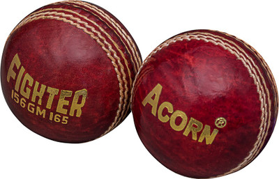 

Acorn® 27 Cricket Leather Ball(Pack of 2, Red)