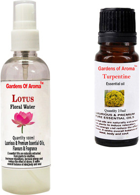 

Gardens Of Aroma Lotus Floral Water And Turpentine Essential Oil(110 ml)
