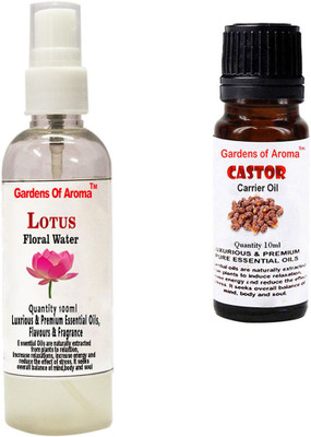 

Gardens Of Aroma Lotus Floral Water And Castor Essential Oil(110 ml)