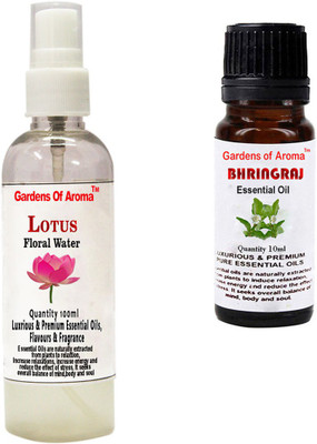 

Gardens Of Aroma Lotus Floral Water And Bhringraj Essential Oil(110 ml)