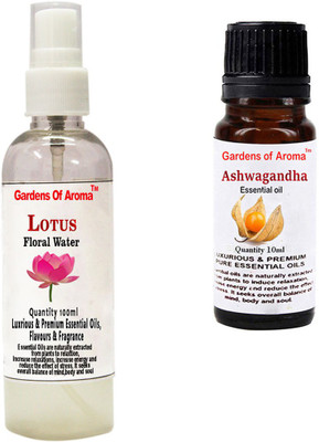 

Gardens Of Aroma Lotus Floral Water And Ashwagandha Essential Oil(110 ml)