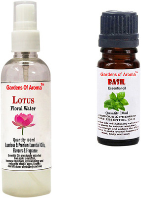 

Gardens Of Aroma Lotus Floral Water And Basil Essential Oil(110 ml)