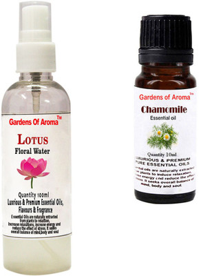 

Gardens Of Aroma Lotus Floral Water And Chamomile Essential Oil(110 ml)