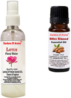 

Gardens Of Aroma Lotus Floral Water And Bitter Almond Essential Oil(110 ml)