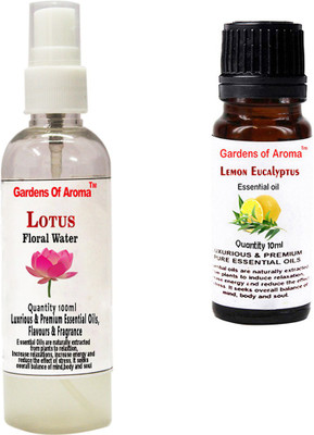 

Gardens Of Aroma Lotus Floral Water And Lemon eucalyptus Essential Oil(110 ml)