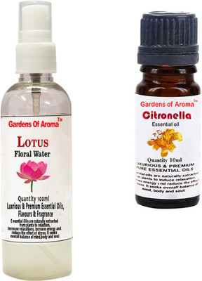 

Gardens Of Aroma Lotus Floral Water And Citronella Essential Oil(110 ml)