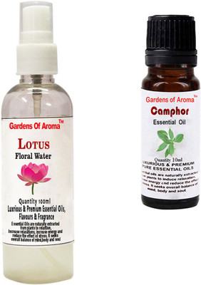 

Gardens Of Aroma Lotus Floral Water And Camphor Essential Oil(110 ml)