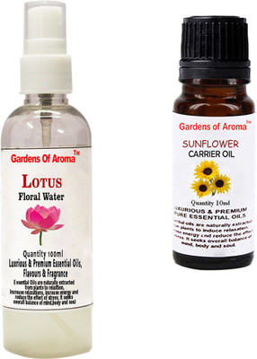 

Gardens Of Aroma Lotus Floral Water And Sunflower Essential Oil(110 ml)