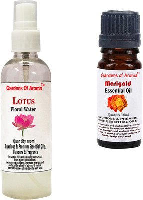 

Gardens Of Aroma Lotus Floral Water And Marigold Essential Oil(110 ml)