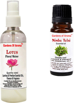 

Gardens Of Aroma Lotus Floral Water And Nimbutulsi Essential Oil(110 ml)