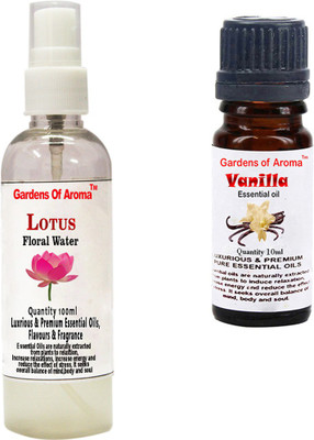 

Gardens Of Aroma Lotus Floral Water And Vanilla Essential Oil(110 ml)