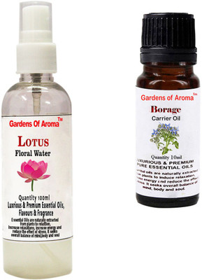 

Gardens Of Aroma Lotus Floral Water And Borage Essential Oil(110 ml)