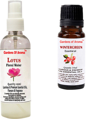 

Gardens Of Aroma Lotus Floral Water And Wintergreen Essential Oil(110 ml)