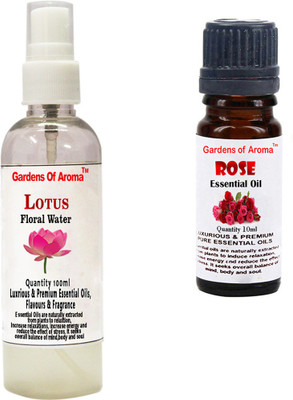 

Gardens Of Aroma Lotus Floral Water And Rose Essential Oil(110 ml)