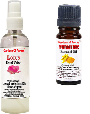

Gardens Of Aroma Lotus Floral Water And Tumeric Essential Oil(110 ml)