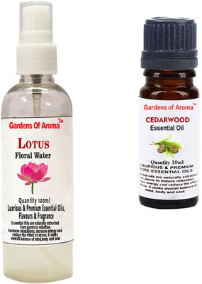 

Gardens Of Aroma Lotus Floral Water And Cedarwood Essential Oil(110 ml)