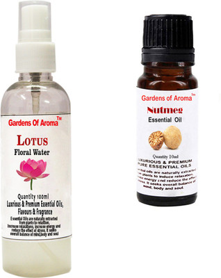 

Gardens Of Aroma Lotus Floral Water And Nutmeg Essential Oil(110 ml)