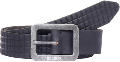 

Roadies Men Casual Black Genuine Leather Belt