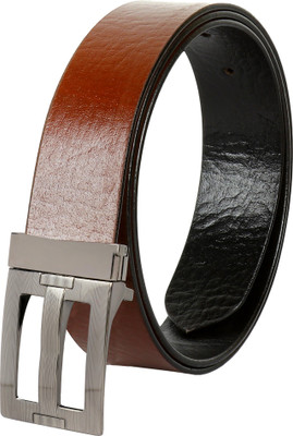 

Nifty Fashion Men Formal, Casual, Party, Evening Brown, Black Genuine Leather Reversible Belt, Multicolor