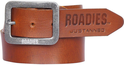 

Roadies Men Casual Tan Genuine Leather Belt