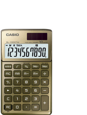 

Casio SL-1000TW-GD Portable Basic Calculator(10 Digit), Gold