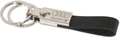 

Aura Imported Double Ring Audi Locking Key Chain(Black, Silver)