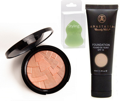 

styling Sponge Puff & Foundation & Illuminator Poudre Eclat(Set of 3)