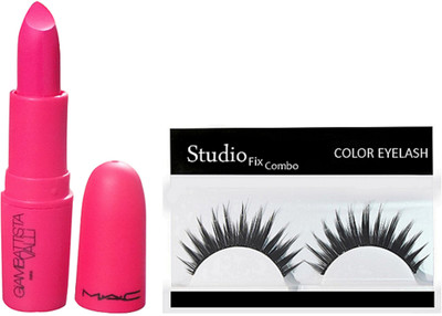 

Studio Fix Combo Eyelashes & Mac Giambattista valli matte Milan mode lipstick(Set of 2)