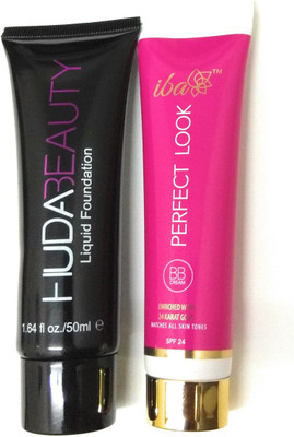 

iba halal care PERFECT LOOK BB CREAM SPF 24 ALL SKIN TONES WITH MIRACLE SKIN PERFECTOR LIQUID FOUNDATION MAKE UP FOR AN IMMEDIATE SPF 25(Set of 2)