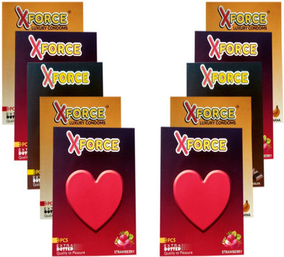 

XFORCE luxury Dotted & Multi Flavored Condoms 30's Condom(Set of 10, 30S)