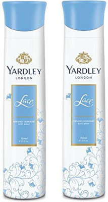 

yardley lace Body Spray - For Women(150 ml, Pack of 2)