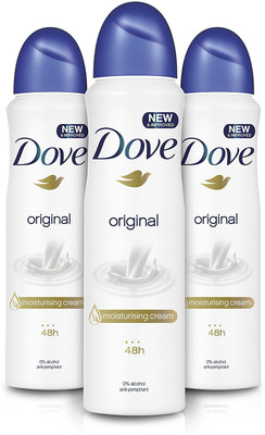

Dove ORIGINAL 3 Body Spray - For Men & Women(150 ml, Pack of 3)