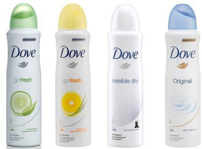 

Dove go freash lemon yellow green original invisible dry Deodorant Spray - For Women(600 ml, Pack of 4)