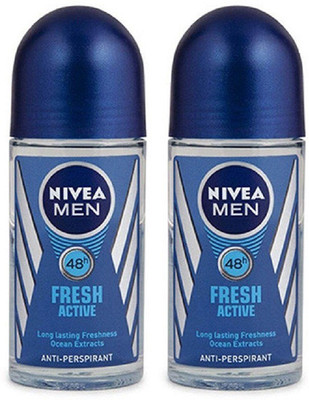 

Nivea FRESH ACTIVE Deodorant Roll-on - For Men(100 ml, Pack of 2)